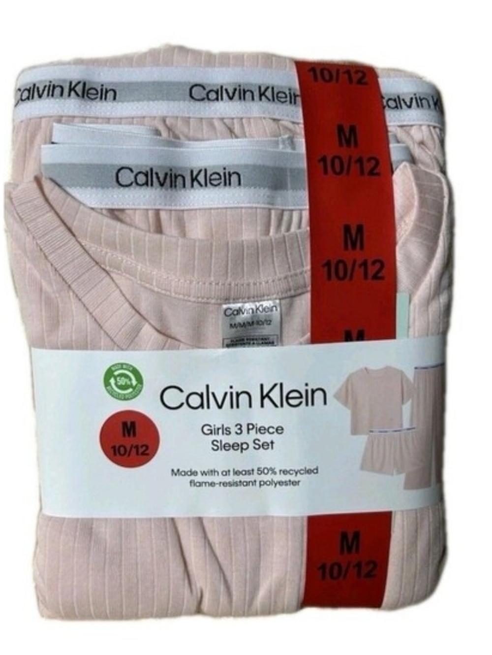 3-Piece Genuine CALVIN KLEINSleep Set Crystal-Pink size MEDIUM10-12 Pajamas - Picture 3 of 5